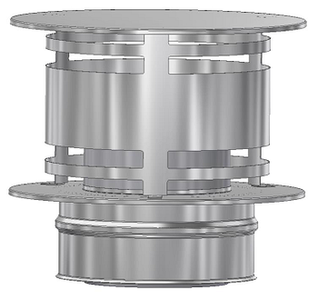 ICS 25 RVS Ø 300/350 mm trekkap zonder gaas