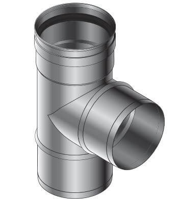 Roccheggiani SPG RVS T-stuk Ø 180 mm spruit 80 mm (Nog 10 stuks op voorraad)