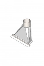 HF Front 70 cm rookkap naar Ø 250 mm