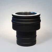 ICS 25 RVS Ø 180/230 mm Onderverloop Zwart