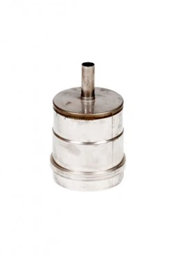 RVS blank Ø 80 mm dop met condensafvoer