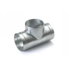 Spiralo T-stuk 90° Ø 200 mm spruit Ø 125 mm