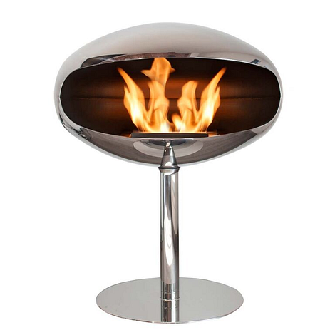 Cocoon Fires Pedestal RVS Bio-Ethanolhaard