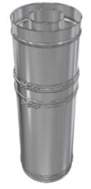 RVS CLV Ø 230/400 mm paspijp L =  720-1100 mm