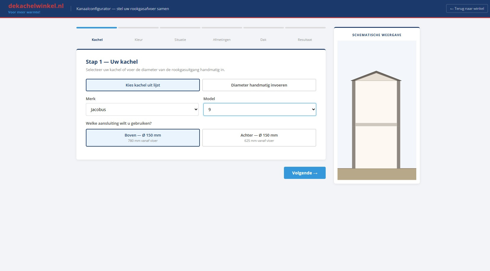 Rookkanaal samenstellen zonder gedoe — gebruik onze gratis configurator