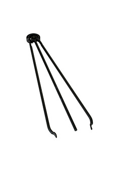 Haardstel Zwart 114 / 201 (hangend) - Met Tang, Pook en Muurbeugel 