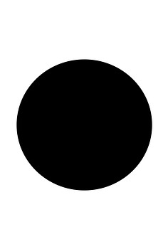 Vloerplaat Zwart Rond Ø 80 cm 2 mm dik