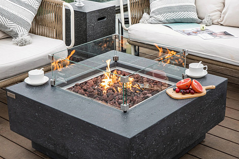 Elementi Manhattan Fire Table Gas  (Donker Grijs)