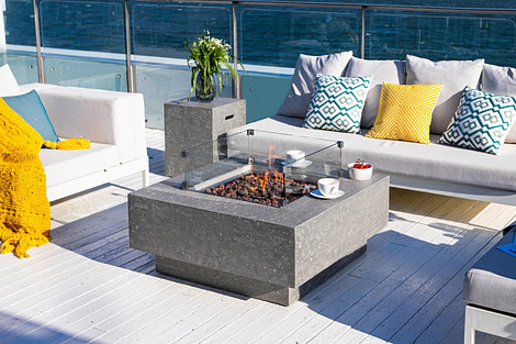 Elementi Manhattan Fire Table Gas  (Licht Grijs)