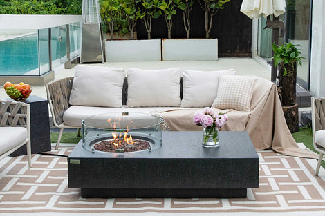 Elementi Metropolis Fire Table Gas  (Donker Grijs)