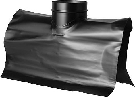 HT RVS DW 125/175 mm Nok Loodslab  Zwart