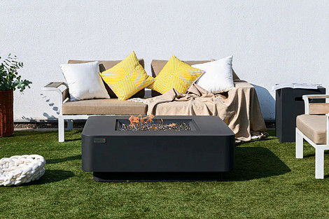 Elementi Bergamo Fire Table Gas Donker Grijs