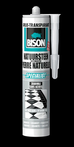 Bison Natuursteenkit – verlijmings- en afdichtingsmiddel grijs 310 ml