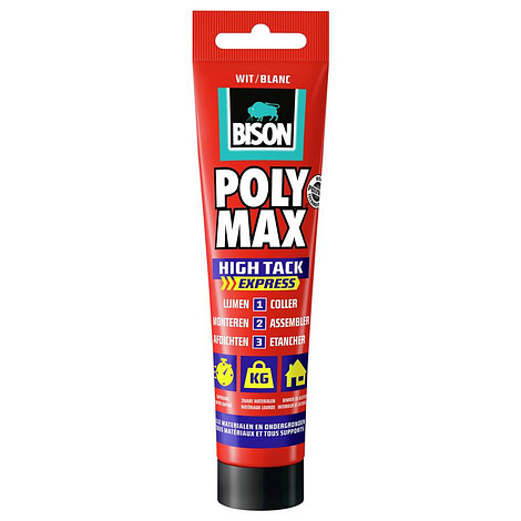 Bison Poly Max® High Tack Express – wit 165 g