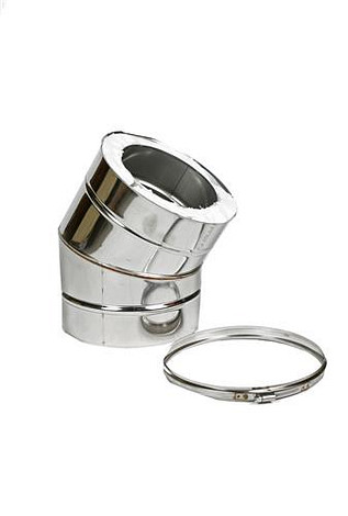 HT RVS DW 125/175 mm Bocht 30°  Geïsoleerd