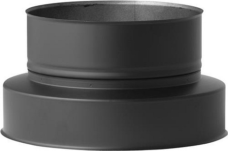 HT RVS DW 125/175 mm Bovenverloop Zwart