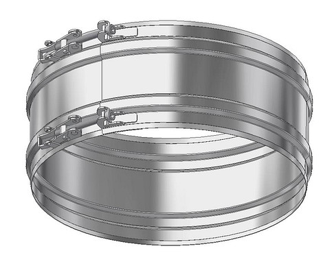 ICS 25 RV Ø 350/400 mm Brede Klemband, gat maat Ø 400 mm
