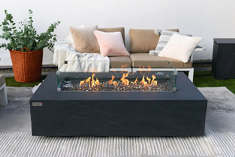 Elementi Capetown Fire Table Gas Leisteen Zwart