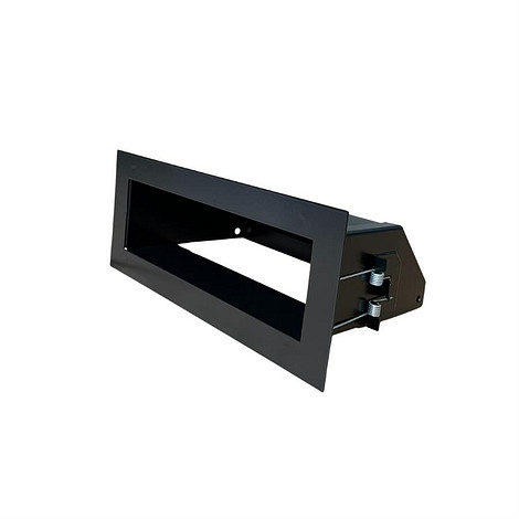 Convectierooster 200 x 60 mm FLAT met veren (ZWART)