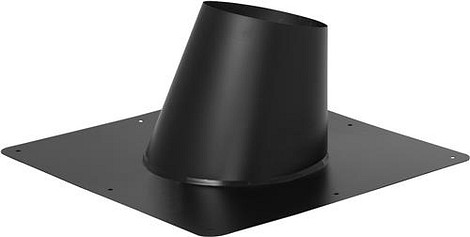 HT RVS DW 125/175 mm Dakplaat hellend 5° - 25°  Zwart