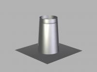 Conc. RVS/RVS 150/200 mm Dakplaat platdak