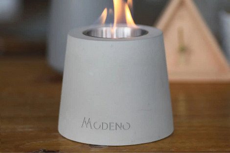 Modeno ENTTA Bio-Ethanol Tabletop Fireplace  (Licht Grijs)