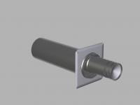 Conc. RVS/RVS 150/200 mm Geveldoorvoer Zwart