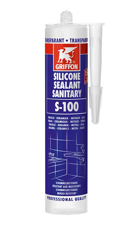 Griffon Zuurhoudende Siliconenkit S-100 CQ – transparant 300 ml