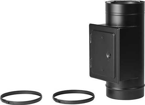HT RVS DW 125/175 mm Inspectiesectie L = 500 mm Zwart