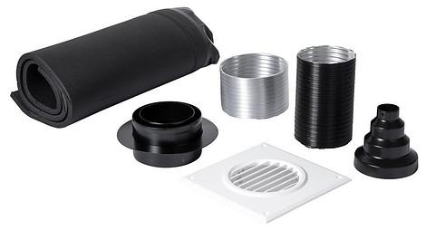 KEMP luchttoevoerset Kachel - afsluitbaar ∅ 40 - 100 mm