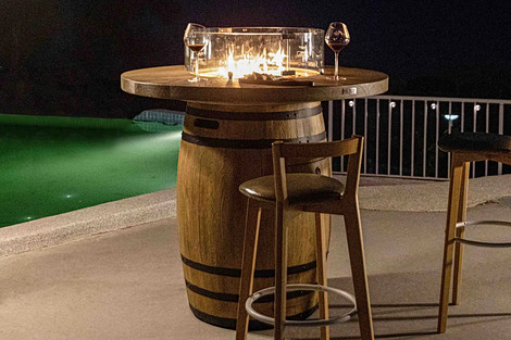 Elementi Lafite Barrel Bar Table Gas Houtlook
