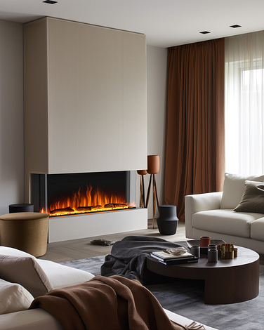 Comfortable at Home Laveno 90  elektrische 3D panoramahaard (3 zijden glas)