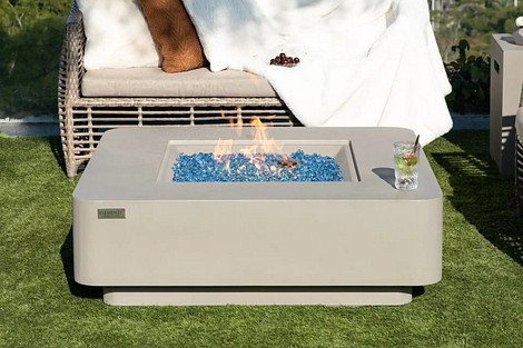 Elementi Lucerne Fire Table Gas Licht Grijs