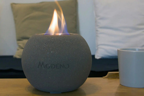 Modeno PAFFU Bio-Ethanol Tabletop Fireplace (Donker Grijs)