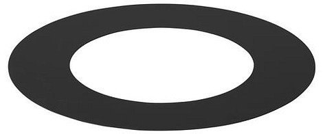 HT RVS DW 100/150 mm Rozet  Zwart