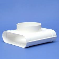 Kunststof kanaal T-Stuk 90° 60x200 mm x Ø 125mm