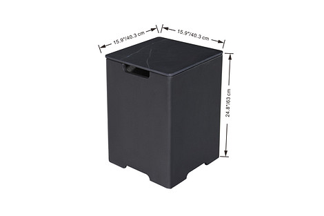 Elementi Ombouwtafel Gastank - ONB402-BB Zwart