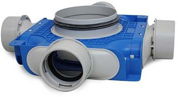 Uniflexplus Instortverdeler 4 x Ø 90 mm zijaansl. Ø 180 mm