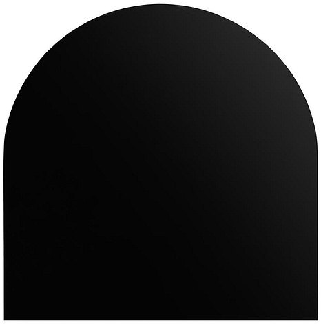 Vloerplaat Glas Halfrond 90 x 90 cm 6 mm dik (Zwart)