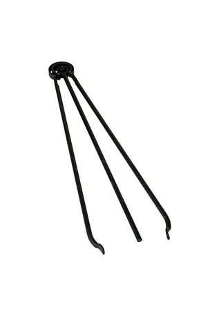 Haardstel Zwart 114 / 201 (hangend) - Met Tang, Pook en Muurbeugel 