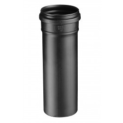 PPS kunststofleid. 80 mm met mof zwart pijp L 500 mm