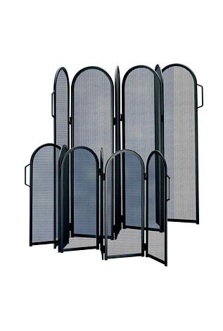 Vonkenscherm Zwart 125 / 489 zes delig 
