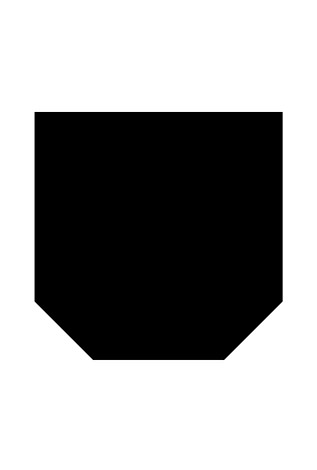 Vloerplaat Zwart Zeskant 80 x 80 cm 2 mm dik