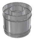 RVS CLV Ø 250/450 mm pijp los L = 205 mm