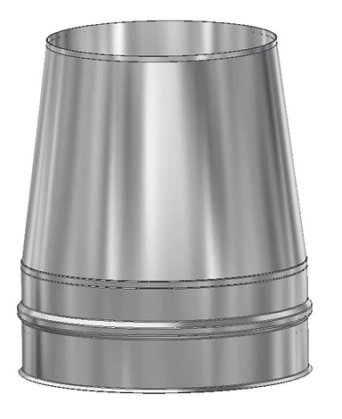 ICS 25 RVS Ø 80/130 mm Conische top