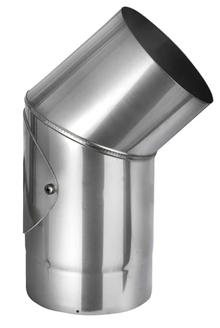 Blank RVS Ø 200 mm Inspectiebocht 45°