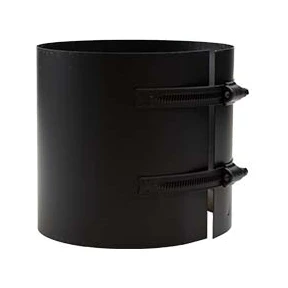 EW RVS zwart Ø 130 mm Klemband voor Paspijp