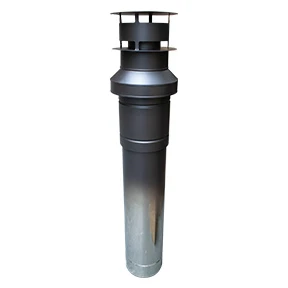 Concentrisch RVS Ø 100/150 mm Dakdoorvoer inclusief kap Zwart