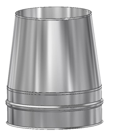 ICS 25 RVS Ø 130/180 mm Conische top
